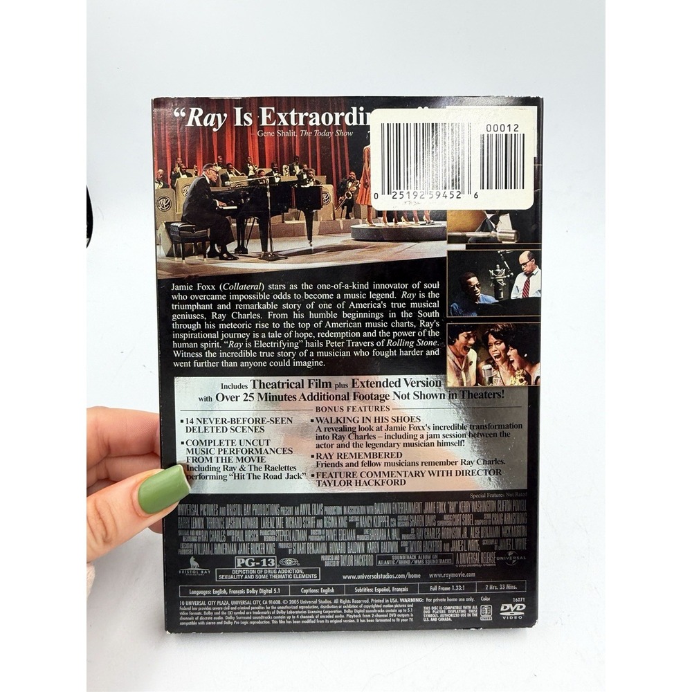 Ray DVD (2005) Full Frame VERY GOOD With Slip Cover! Jamie Foxx - Picture 2 of 7